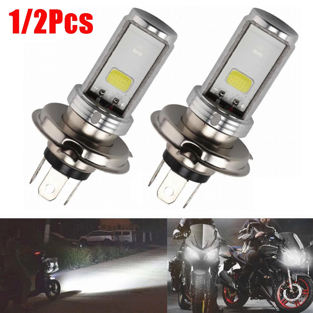 For Motorcycle H4 6500K LED Hi/Lo Beam Front Light Bulb Super Bright Headlight motorcycle headlight bulb
