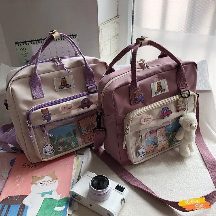 Jiaerdi kawaii ita tasche für jugendliche mädchen harejuku adrette rucksack frauen cartoon transparent jk schulter tasche weiblich bolso mujer – Detail 20