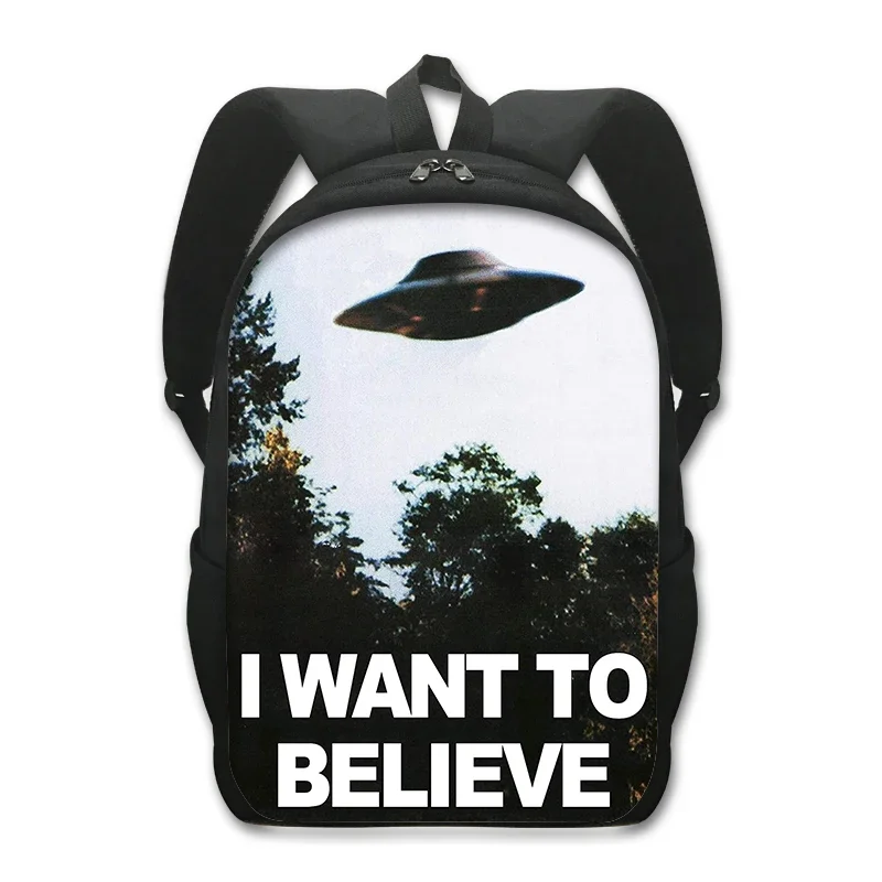 thumbnail image 2 of Funny Alien Shopping Bag – 'Believe In Yourself' UFO Themed Shoulder Bag For Groceries & Gifts 2 of 11
