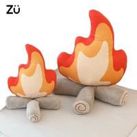 ZU 30/45cm Creative Plush Pillow Bonfire Stuffed Toy Funny Home Decor Campfire Cushion Emulational Fire Soft Doll 1