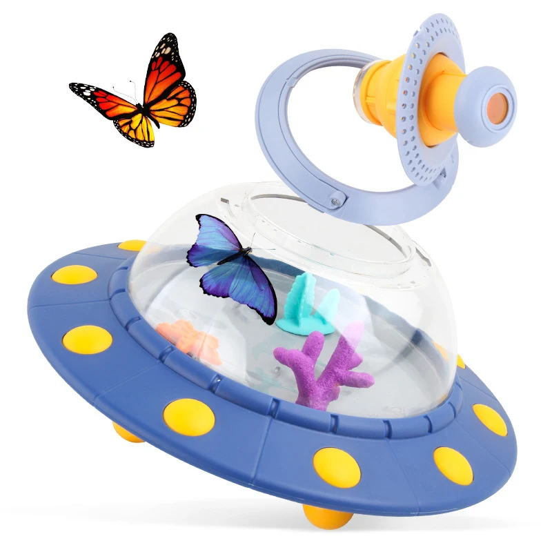 UFO Transparent Insect Observation Box Portable Small Fish Tank Multi-Functional Observation Barrel for Kids Child 3