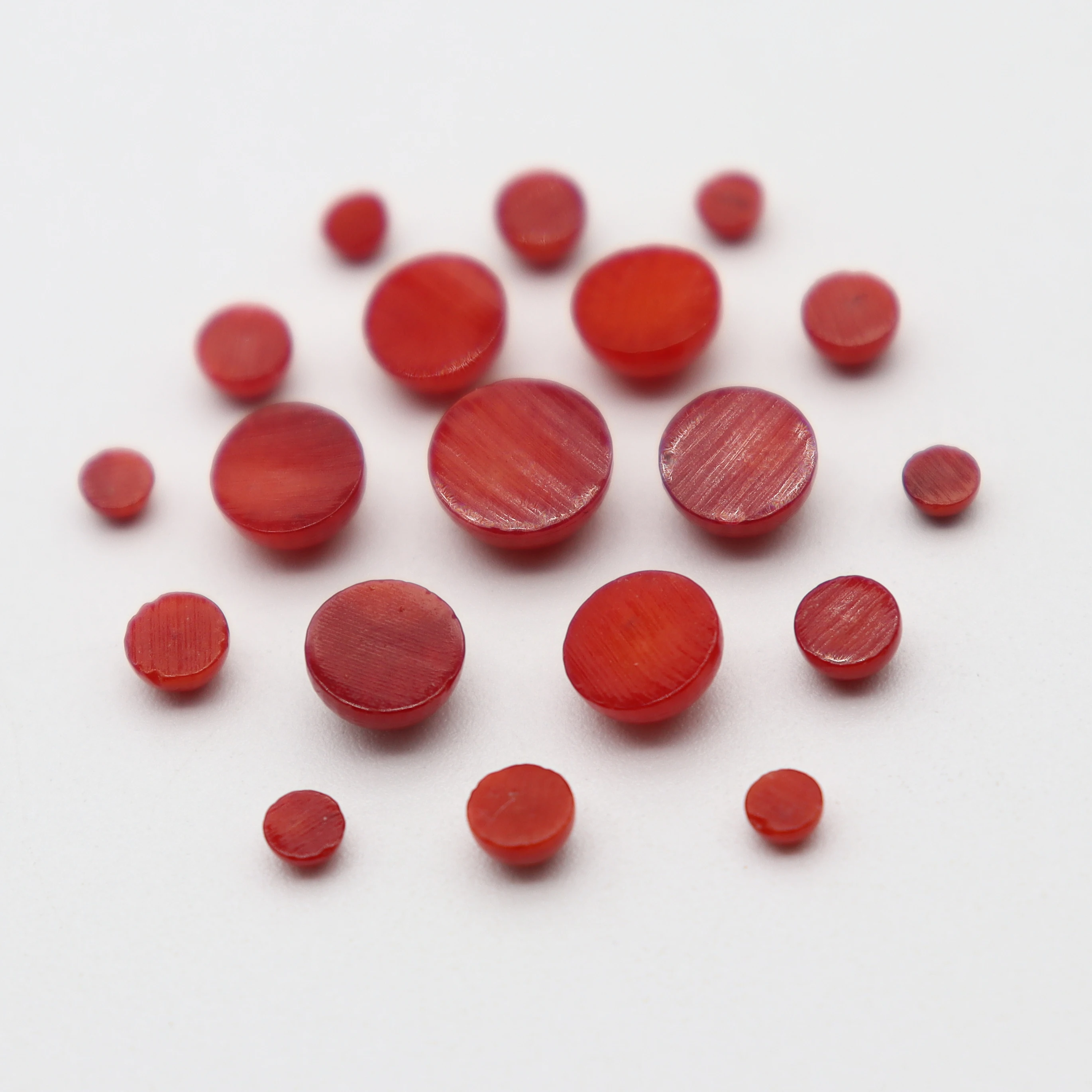 Natural Coral Bead Red Ring Face Semicircle Personality Exquisite Jewelry For Making DIY Necklace Earring Handmade Accessories