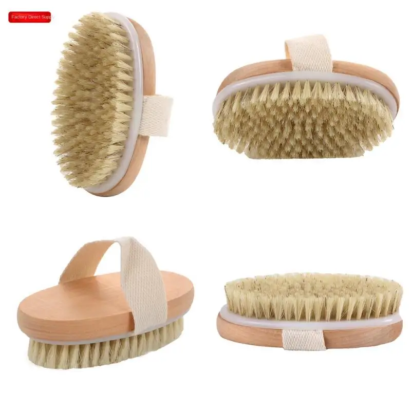 Dry Body Brushes Exfoliating Body Scrubbers Natural Bristles for Dry Skin Improve Circulation Stop Ingrown Hairs 3