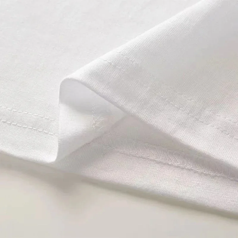 2025 Exported To Japan Orders Classic Embroidery Fashion Solid Simple Loose Short Sleeve Cotton Couple T-shirt Men/Women Top