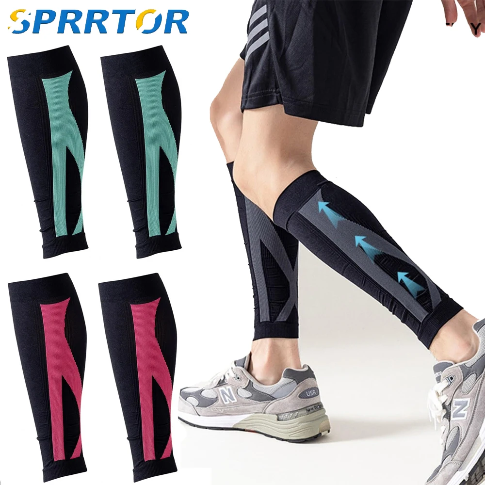 Calf Compression Sleeves for Men Women Leg Sleeve and Shin Splints Support for Leg Cramp Relief Varicose Veins Running 1 Pair