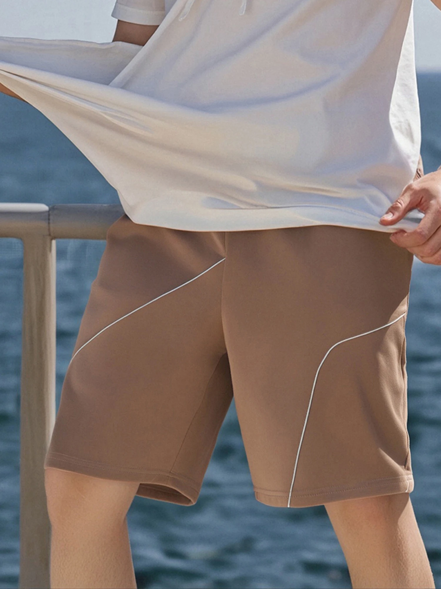 Men s Lightweight Quick Dry Beach Shorts with Elastic Waistband and Side Pockets for Summer Sports and Leisure