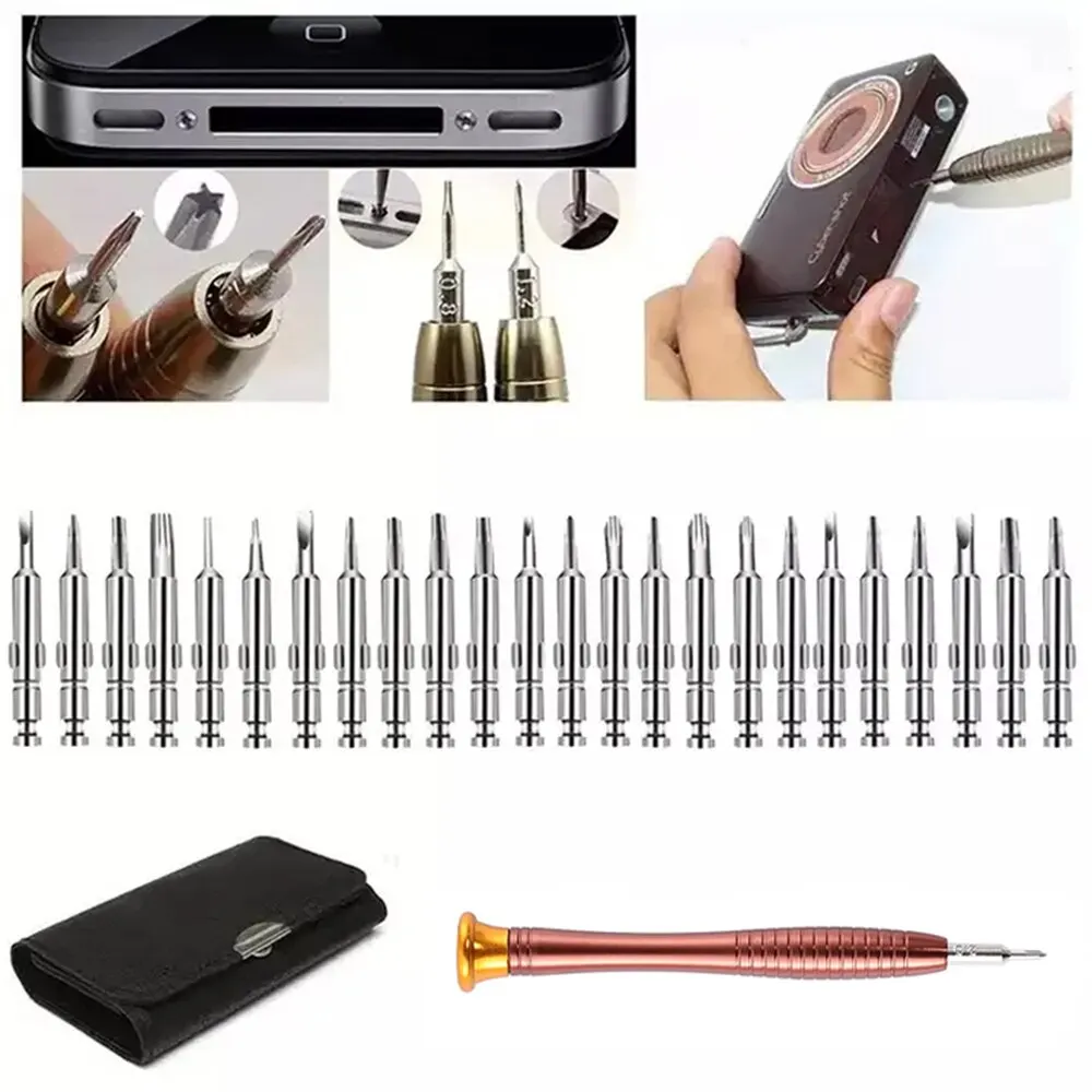 Screwdriver set Mini Precision Screwdriver Set 25 in 1 Electronic Torx Screwdriver Opening Repair Tools Kit for iPhone Camera Watch Tablet PC