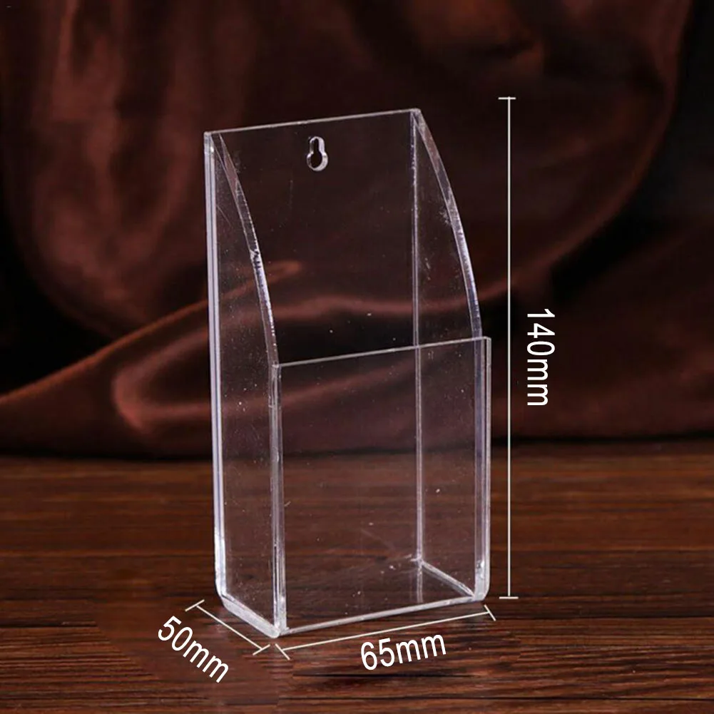Bracket Remote Storage Box Holder Case Remote Control Storage Box TV Air Conditioner Wall Mount Acrylic Clear Brand New 2