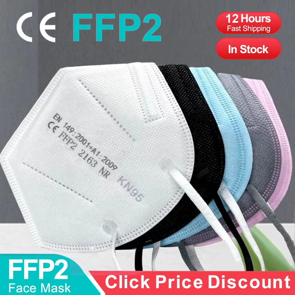 FFP2 Masks KN95 Mascarillas 5 Layers Filter Homologada Face Masks Protective Mouth Mask CE FFP2MASK Respirator Masque face mask