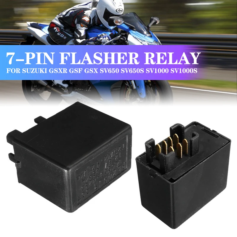 7 Pin Relay Auto Strobe Motorcycle LED Flasher Relay Turn signal Flasher Relay LED Indicator For Suzuki SV650 SV650S SV1000 1pc motorcycle led flasher relay electronic blinker relay 3 pin led turn signal light flasher relay for 12v motorcycle universal