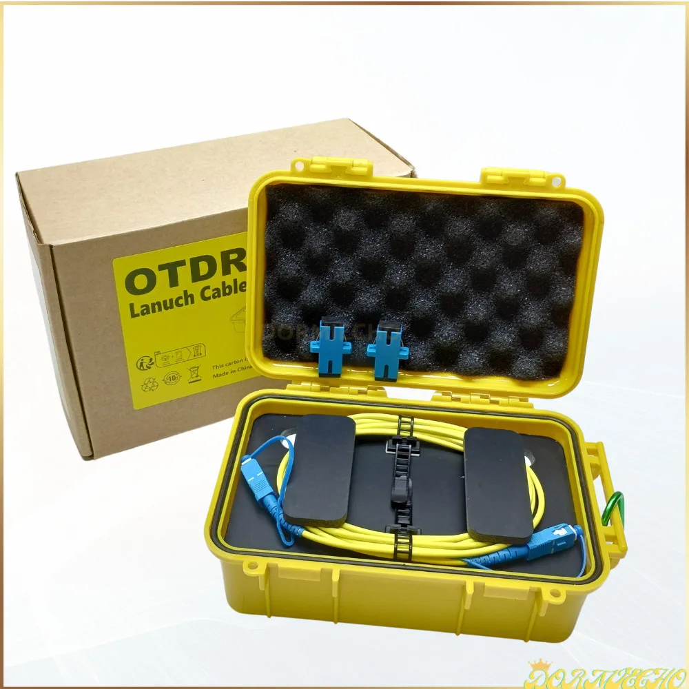 Fiber Optic Connector SC LC / APC UPC 150M/1000M OTDR Launch Cable Box 1310/1550nm Single Mode Test Extension Cord Dead Zone Eliminator
