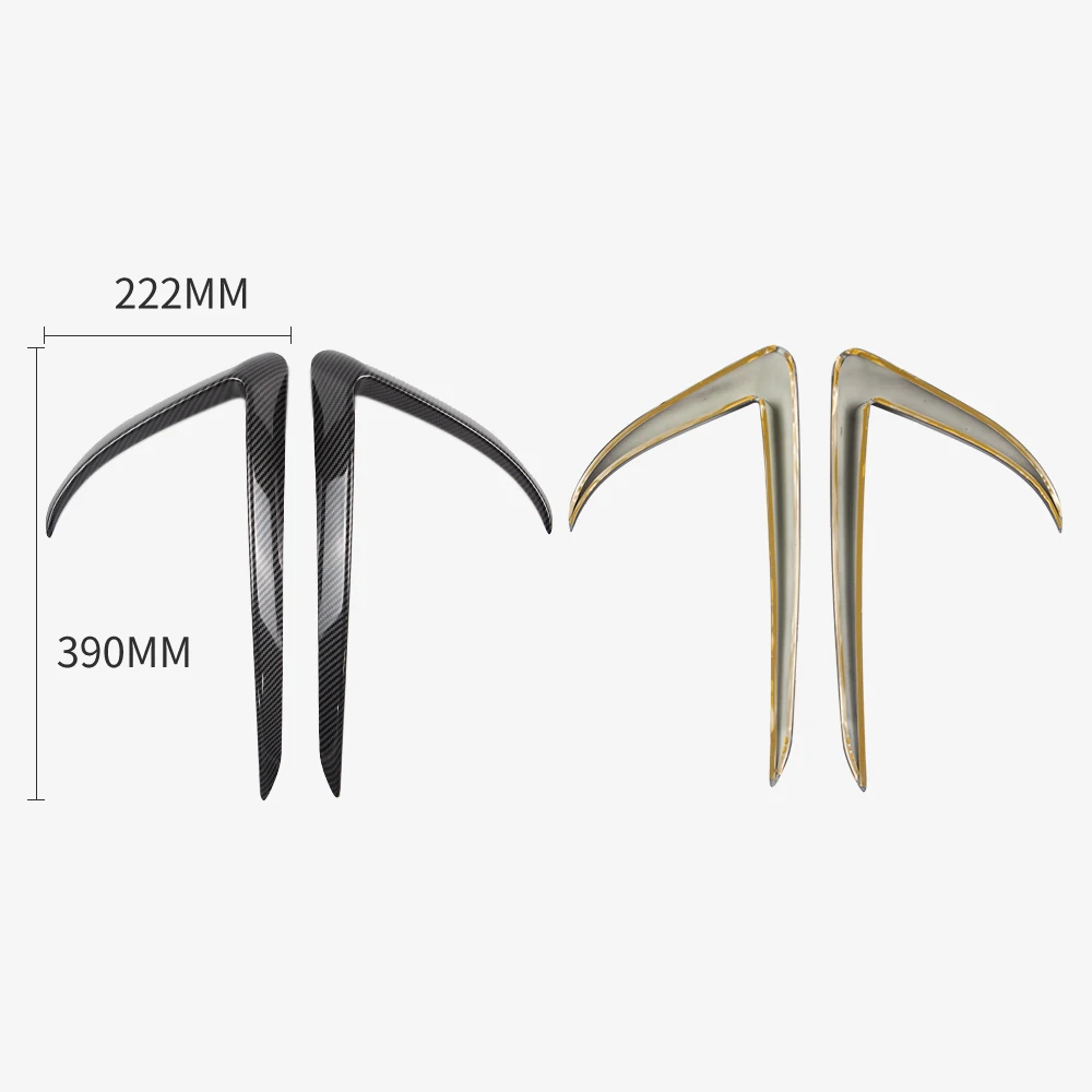 

For Tesla Model 3 2017 2018 2019 2020 Car Front Fog Light Bumper Splitter Lip Spoiler Diffuser Guard Cover Trim
