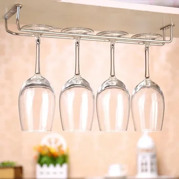 Wine Rack Glass Holder 304 Stainless Steel Multiple Size Options Holder Rack Hanging Bar Shelf Kitchen/Restaurant Wine Glass