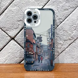 Japanese Aesthetic Anime Street Soft Phone Case for iPhone 12 Mini (TSY - C2411093T1)