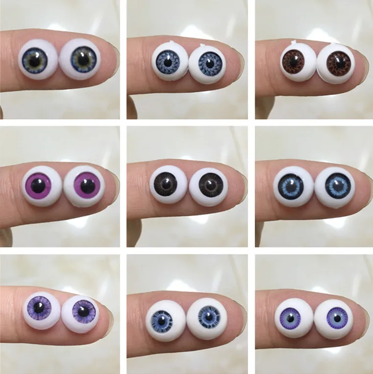 3Dob Clay Doll Eyeball Animal Sculpture 10mm Half Round Eyeball Pressing Pair