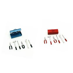 Accessoires pour voiture radiocommandée à chenilles 1:10, Mini boîte à outils avec clé et marteau pour Traxxas Trx 4 Tamiya Cc01 Axial Scx10 D90 D110 Tf2 