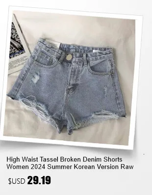 Summer New Fashion Denim Shorts Women Personalized Tassel Diamond Wash Light Blue Short Jeans Fashion Sexy Feather Hot Pants