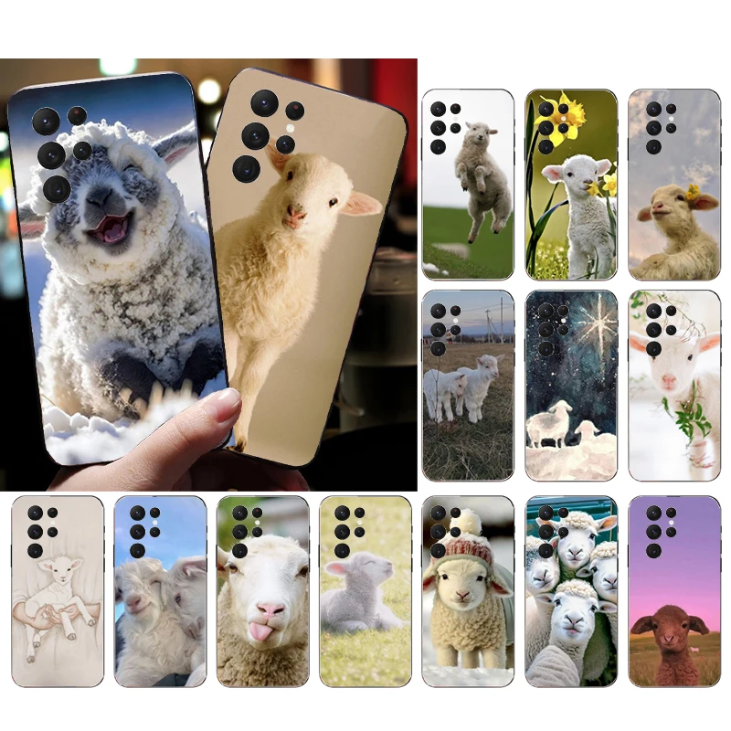 

Cute lamb Phone Case For Samsung S24 S23 S22 S21 S20 Ultra S20 S22 S21 S10E S20 FE S24 Plus