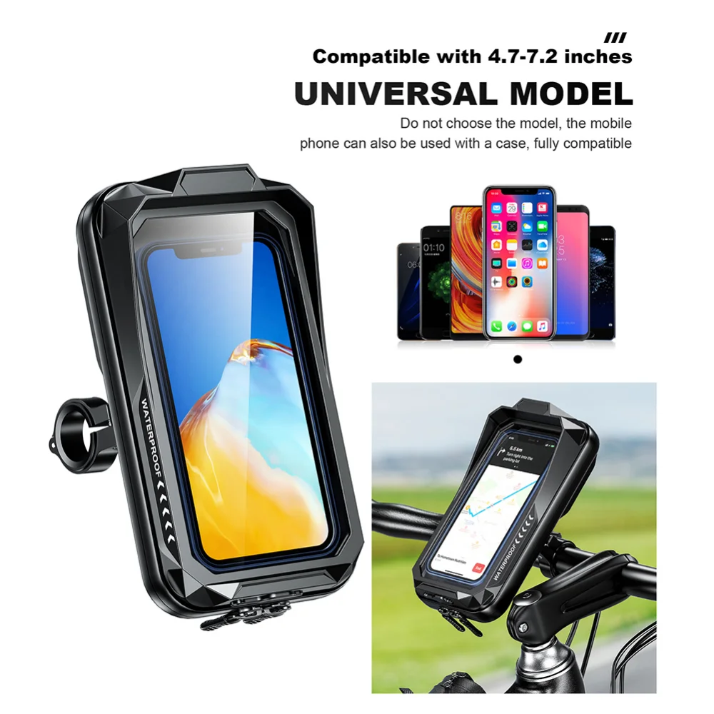 Waterproof Handlebar Phone Holder and Case for Bikes and Motorcycles