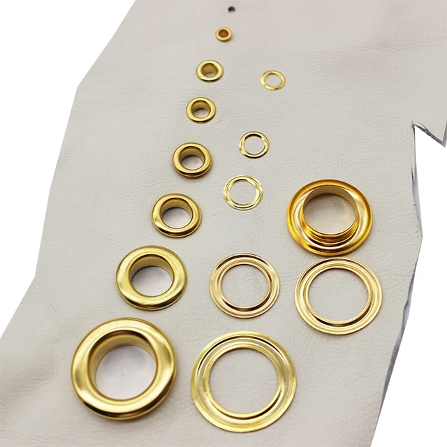 Goldene Öse Mit Scheibe Leder Handwerk Reparatur Tülle 3mm 4mm 5mm 6mm 8mm  10mm 12mm 14mm