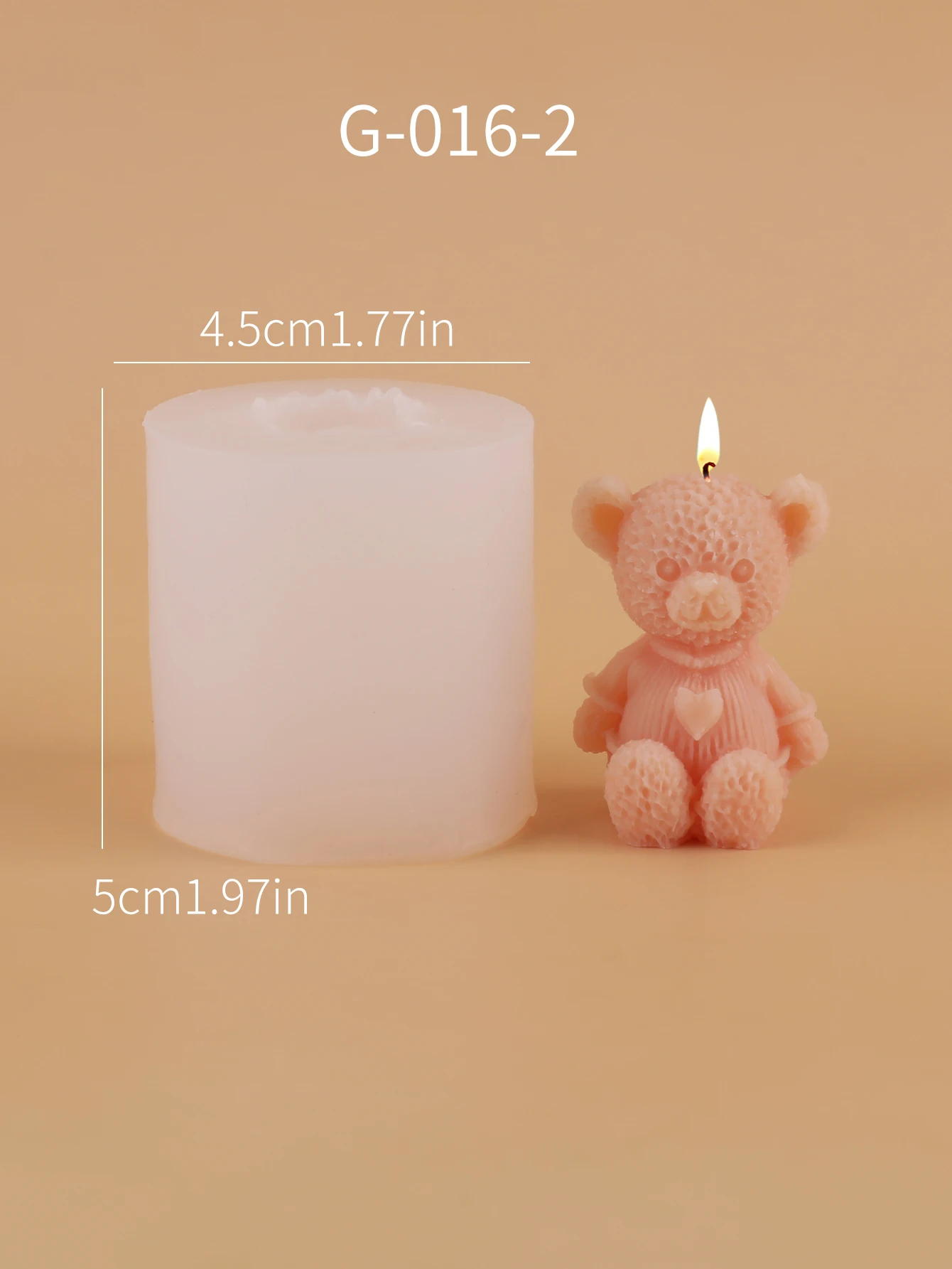 Cute little bear silicone mold candle silicone mold gypsum DIY ornament
