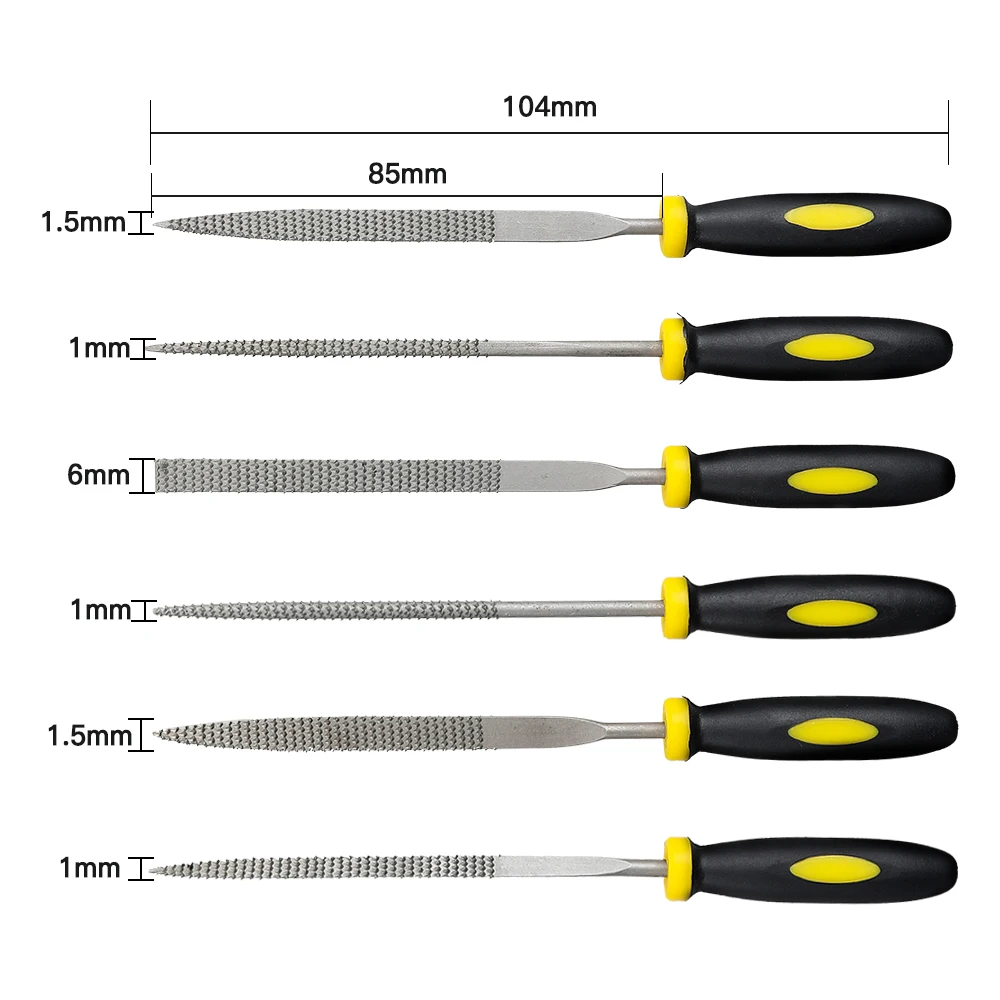 6Pcs 140mm 미니 금속 파일링 Rasp 바늘 파일 철강 Rasp 바늘 파일링 목공 핸드 파일 도구에 대 한 나무 조각 도구