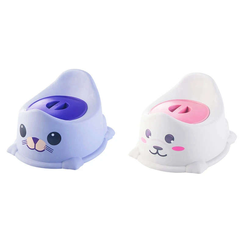 X18A-2 Pcs Baby Potty Training Seat With Backrest Portable Pot For Kids Baby Boy Toilet Potty Stool For Boys Purple & Pink