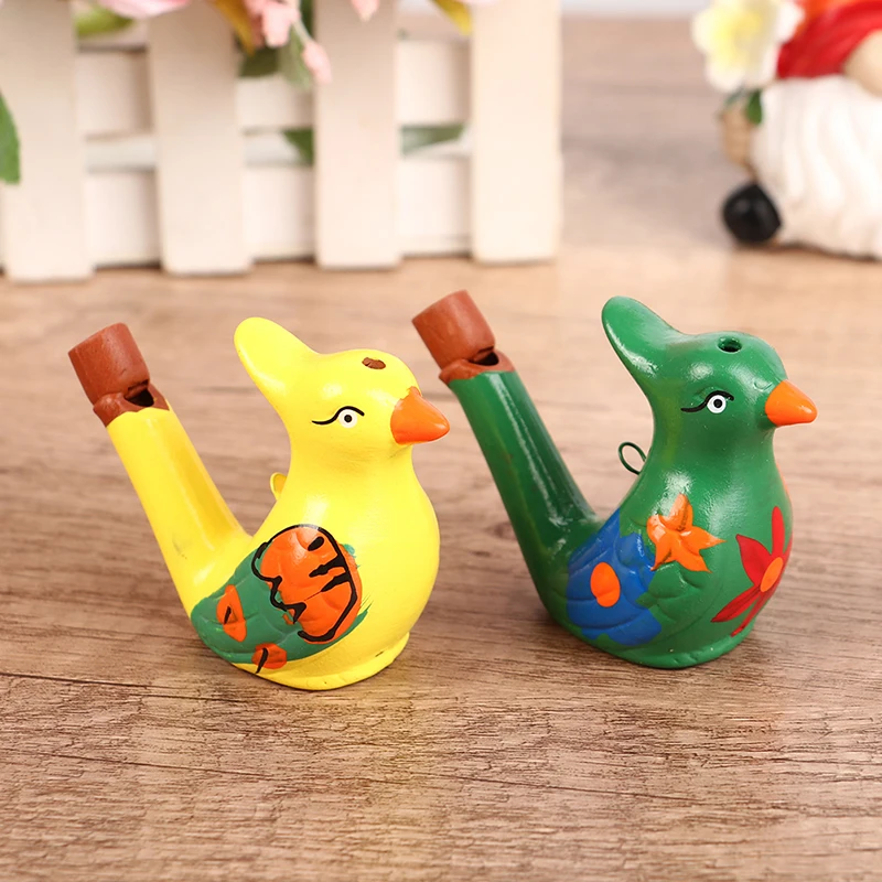Coloured Drawing Water Bird Whistle For Kid Early Learning Educational Children Musical Instrument Bathtime Musical 6*7cm 6
