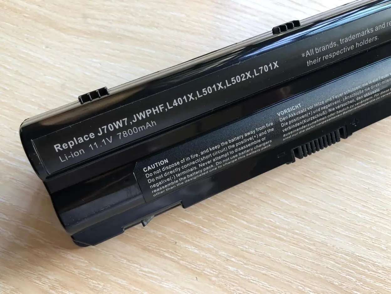 Células Bateria Portátil para Dell Xps L401x L501x L502x L701x L702x L721x J70w7 Jwphf R795x Whxy3 R4cn5 7800mah - Imagem 3