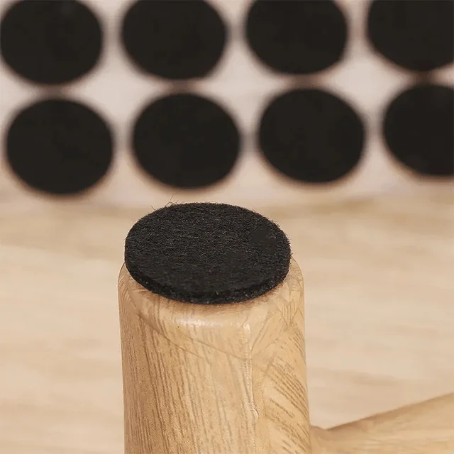 Coussinets de jambe de chaise en feutre auto-adhésifs épaissis, coussinets coordonnants, coussinets de protection pour meubles de sol, joints, degré de bruit, rayures 2
