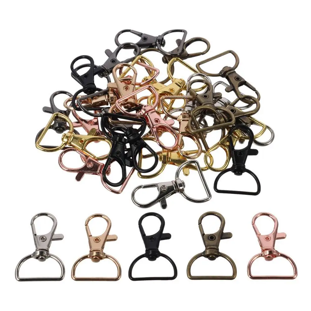 

25 Mm D Rings Swivel Clasps 7 Color D Rings Metal Lobster Claw Clasps Zinc Alloy Multiple Colors Keychain Clip Hook