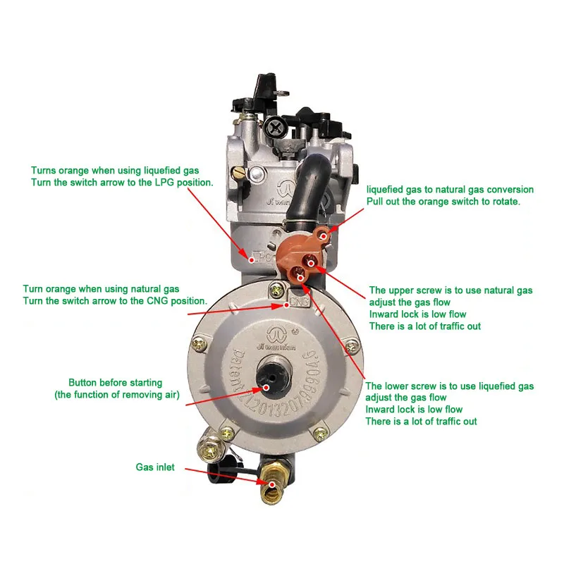 168f 170f lpg Benzin generator Dual Fuel Vergaser Kit lpg ng Erdgas Umbaus  atz für Benzin generator Teile 3kw 6,5 PS - AliExpress