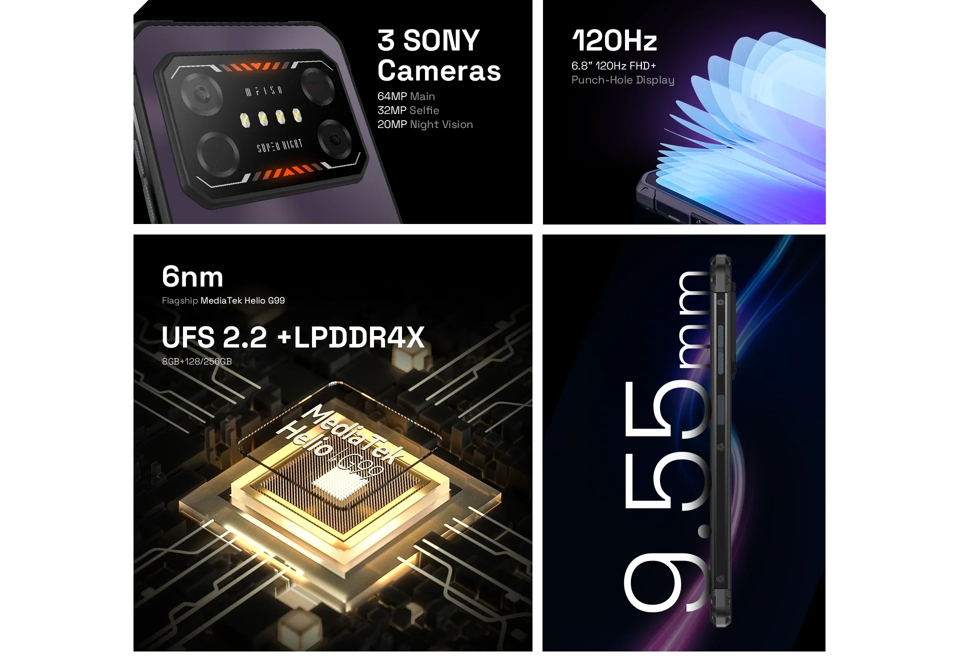 iiif150 Air1 Ultra 8/128GB ホワイト IIIF150 Air1 Ultra Rugged Night Vision Smartphone 6.8