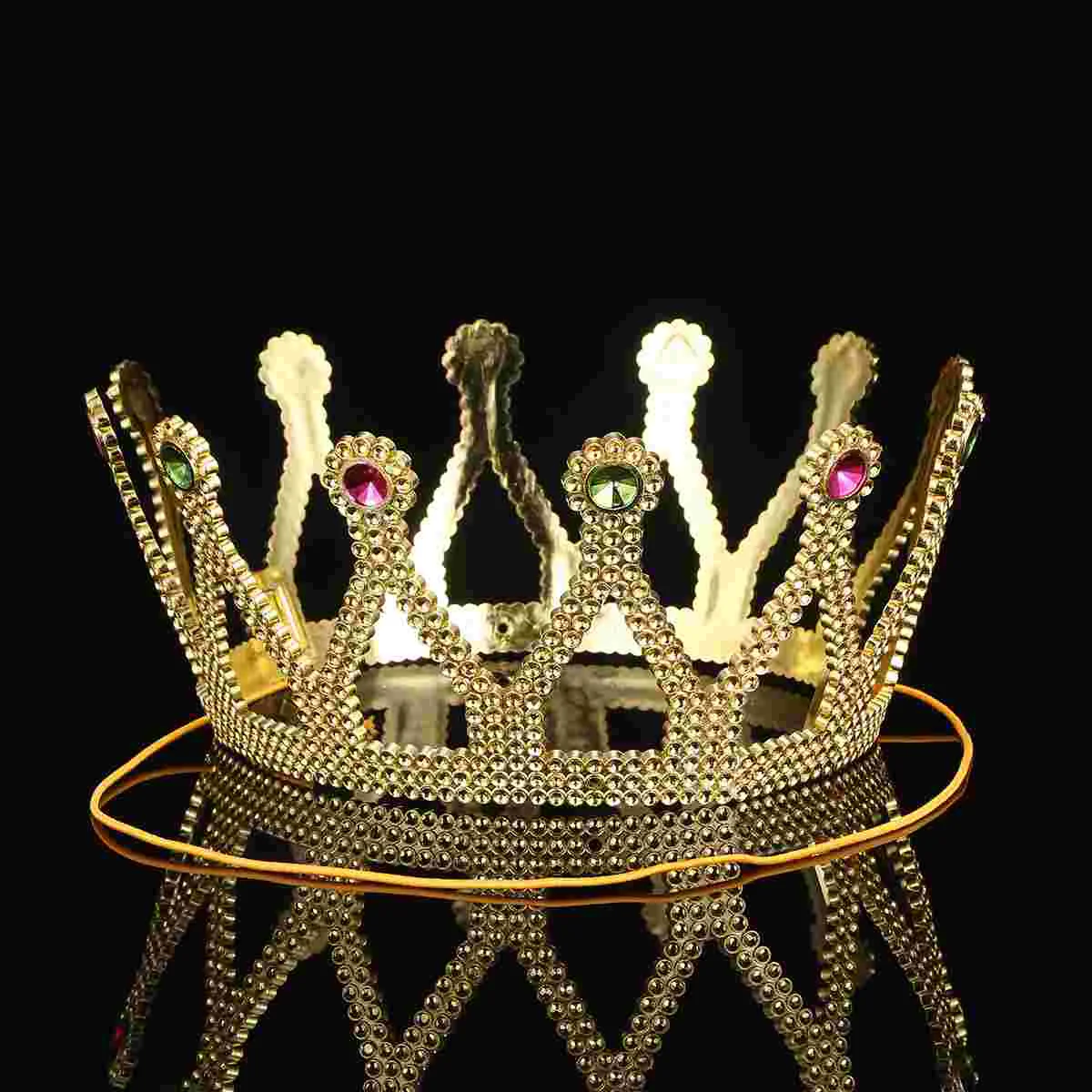 

Halloween King Crown Queen Rhinestones Headband Royal Medieval Miss Tiara