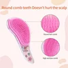 New Cute Hairdressing Comb for Kids Anti-knot Massage Flowing Bead Hair Comb Children Girls Dress Up Makeups Toy Gifts 4