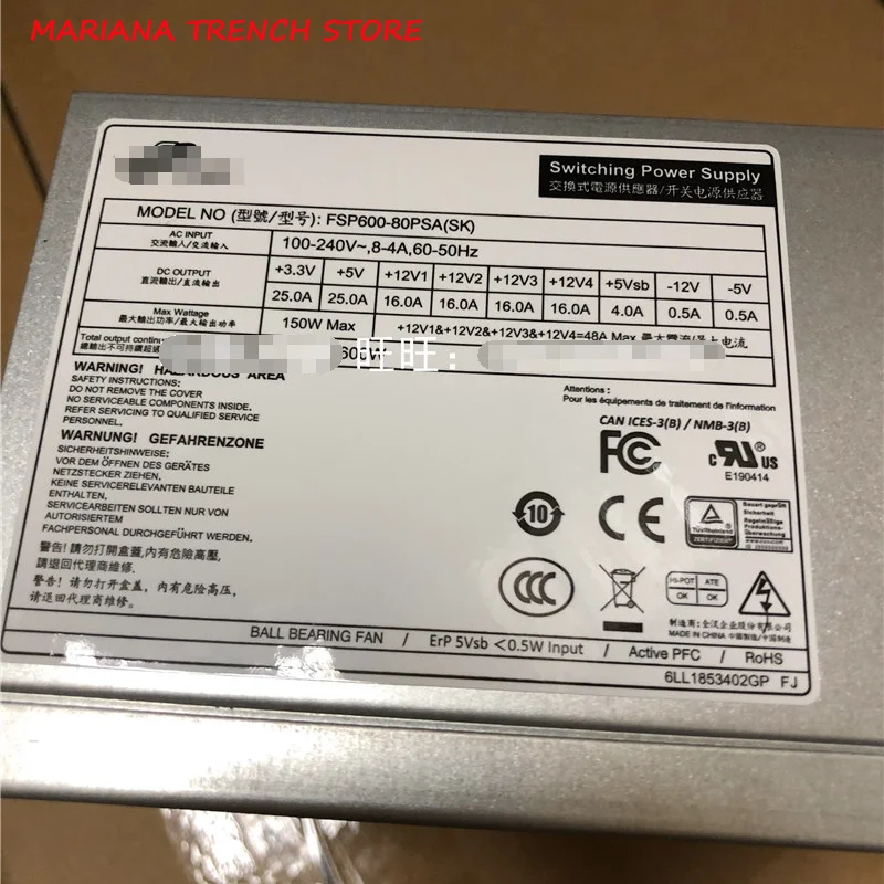 

FSP600-80PSA(SK) для медицинского/промышленного уровня импульсного источника питания FSP