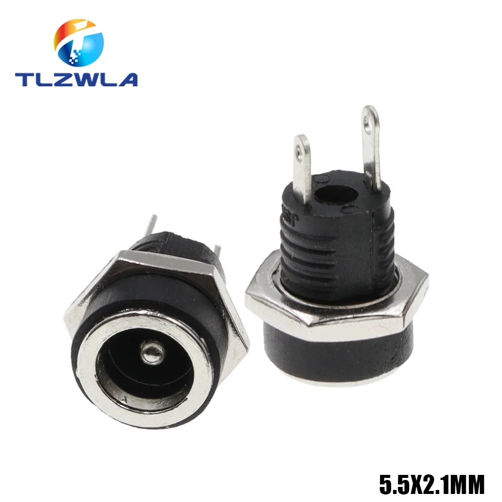 10PCS DC-022B 3A 12v für DC Netzteil Jack Buchse Weibliche Panel Mount Stecker 5,5mm x 2,1mm 5,5mm x 2,5mm DC022B Stecker – Detail 13