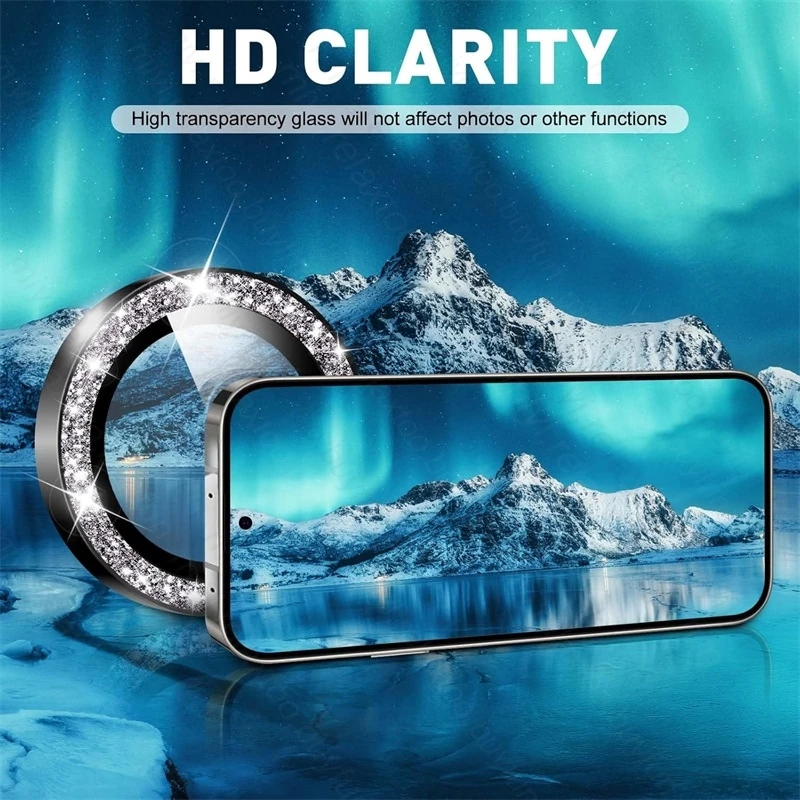 Gitter Diamond Camera Glass Protector with Alloy Ring Lens Guard