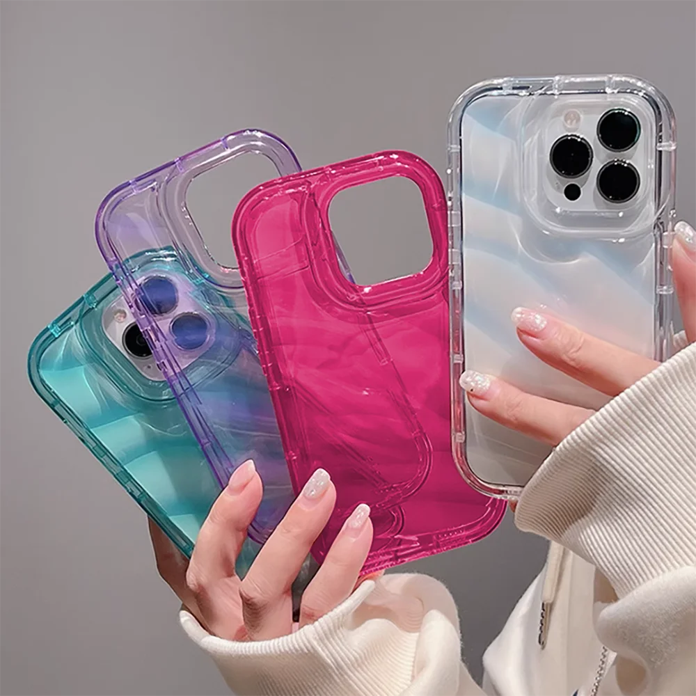 

Luxury Water Wavy Pattern Case For Iphone 13 Cover Iphone 14 13 11 12 Pro Max XR 7 8 Plus X Xs SE 2020 6S 13promax Silicon Funda