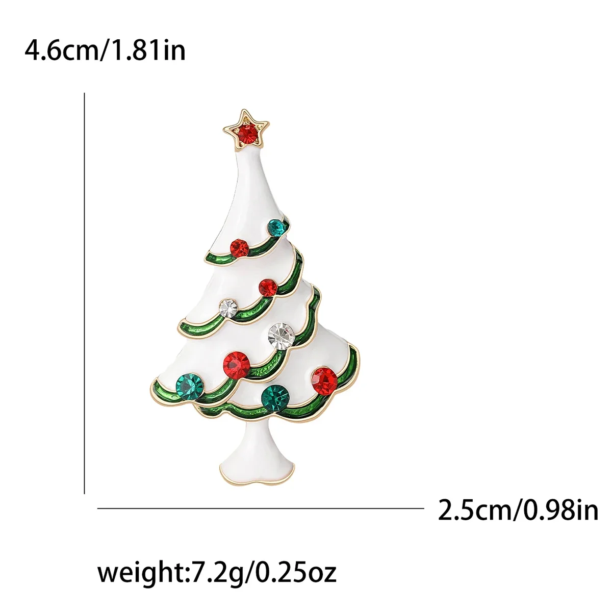 Newest Christmas Tree Brooches Rhinestones Inserted Brooch Pins Fashion - View #3