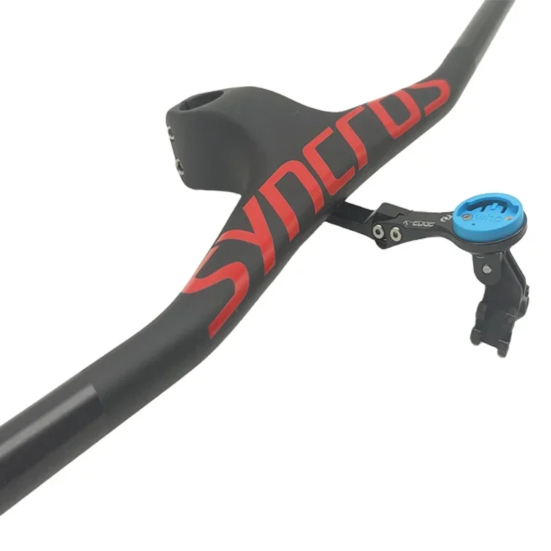 SYNCROS Mountain bike matt full carbon fibre bicycle handlebar and stem integrated MTB bar-17 degrees angle bicycle handlebar