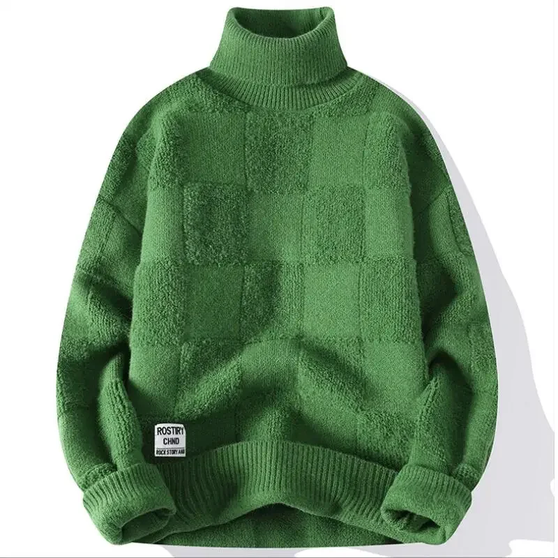 

New Style Men High Quality Long Sleeve Sweater Male Slim Fit Keep Warm Winter Pullover Man High-neck Soft Skin-friendly Sweater