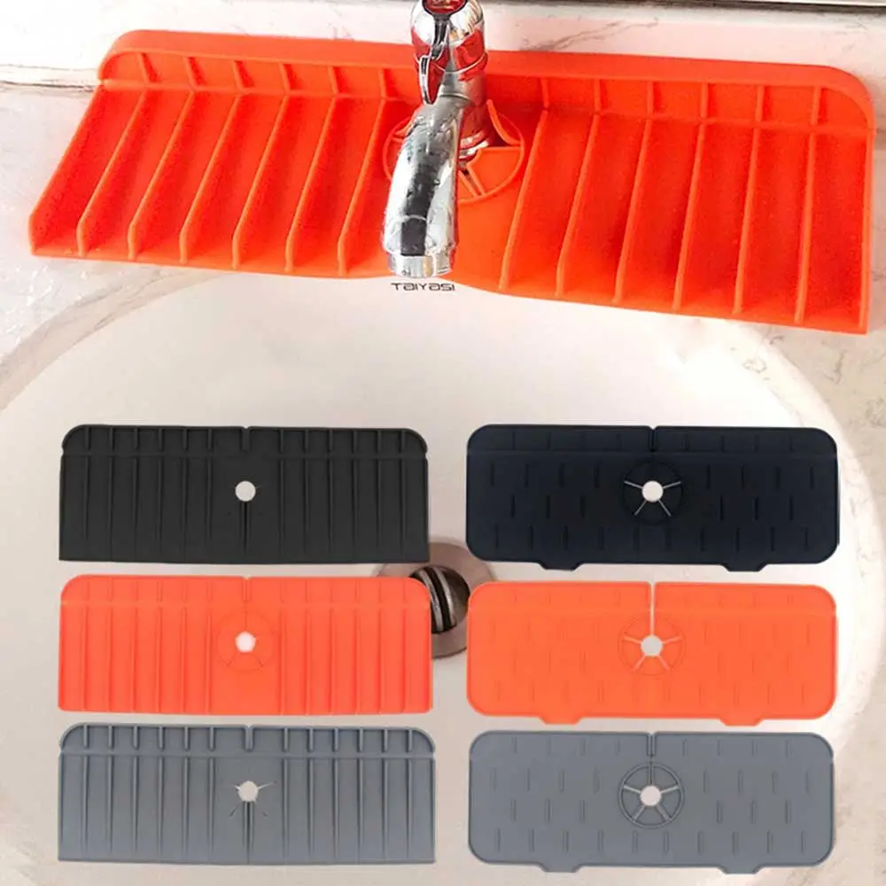 

Catcher Absorbent Mat Drip Protector Drying Mat Silicone Faucet Mat Faucet Washers Sink Splash Guard Sink Draining Pad