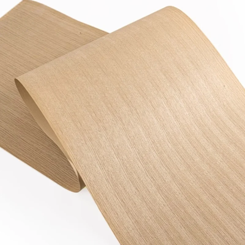 

10pcs/lot Natural Ultra Wide White Oak Straight Grain Wood Veneer L: 2.5metersx610x0.25mm (kraft paper bottom )