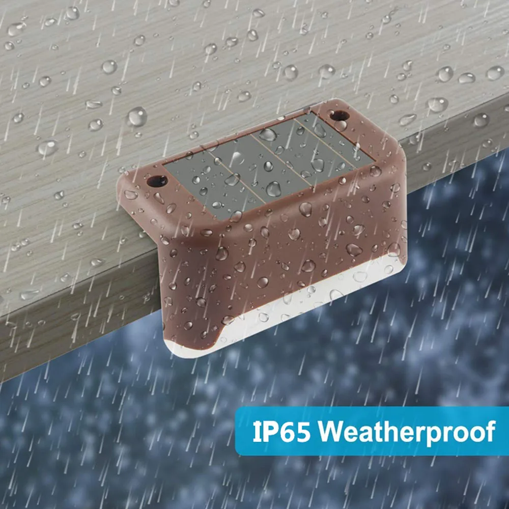 Description Picture 4 of itemWarm White Solar Fence Lamp LED Solar Step Lamp Outdoor Step Light Waterproof Garden Decor Lamp for Patio Stairs Railing Pathway