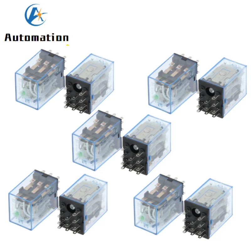 Micro Mini Relé de Uso Geral Relé Eletromagnético Intermediário Hh53p My3nj My3 11-pin Dc12v Dc24v Dc110v Ac220v 10 Peças