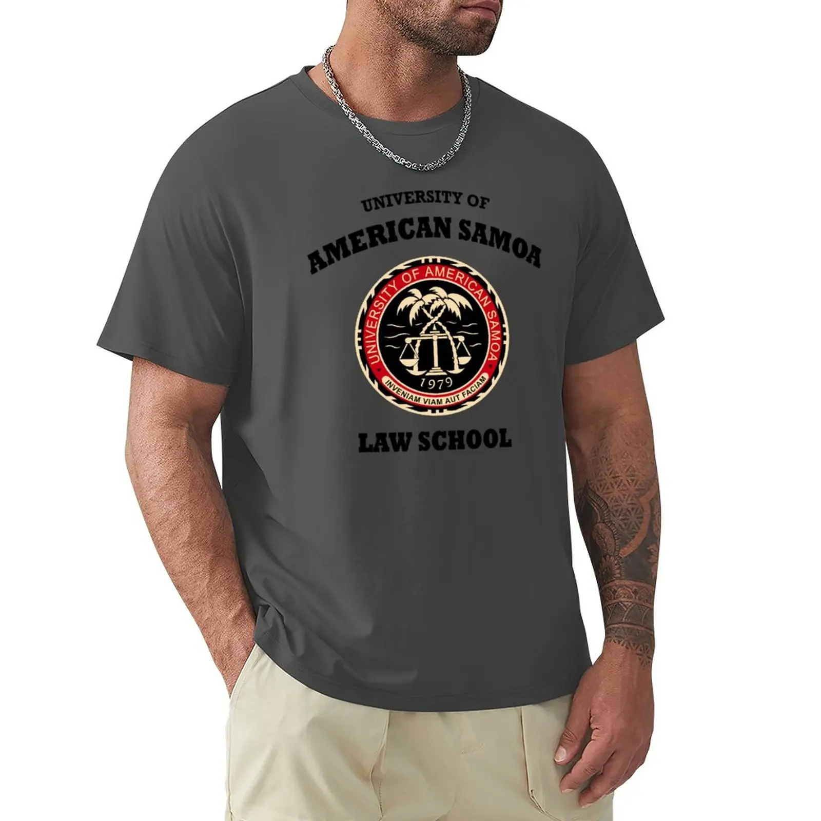 

male top tees summer Tshirt University of American Samoa Law School - Professionally Designed custom t shirt tees Men's t-shirt