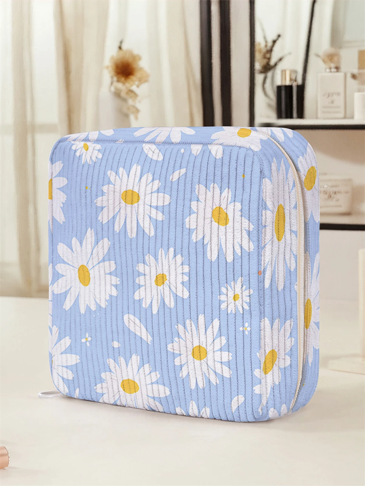 Floral pattern printed sanitary napkin storage bag, women's lightweight tissue bag, sanitary tissue bag