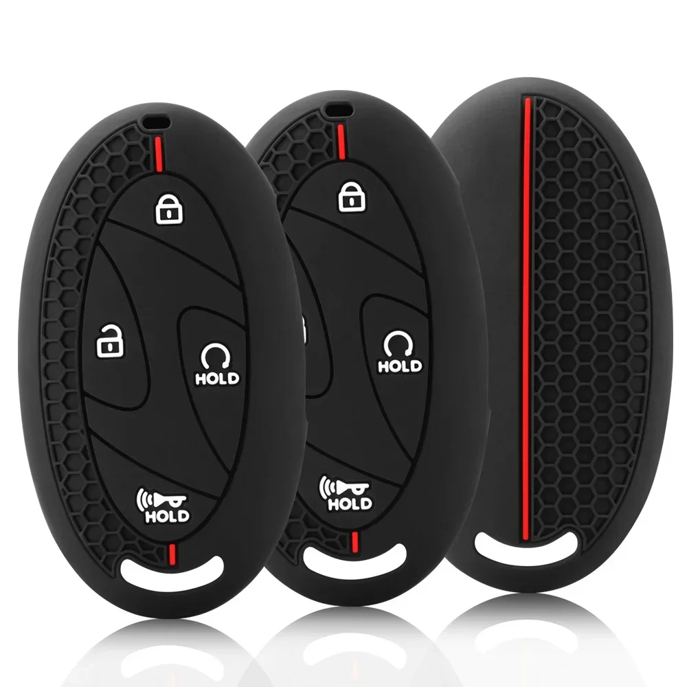 Silicone Key Case Key Fob Cover for Hyundai 24 Kona N-Line, 2024 Elantra SEL 5/7 Button 2023 IONIQ Interior Accessories