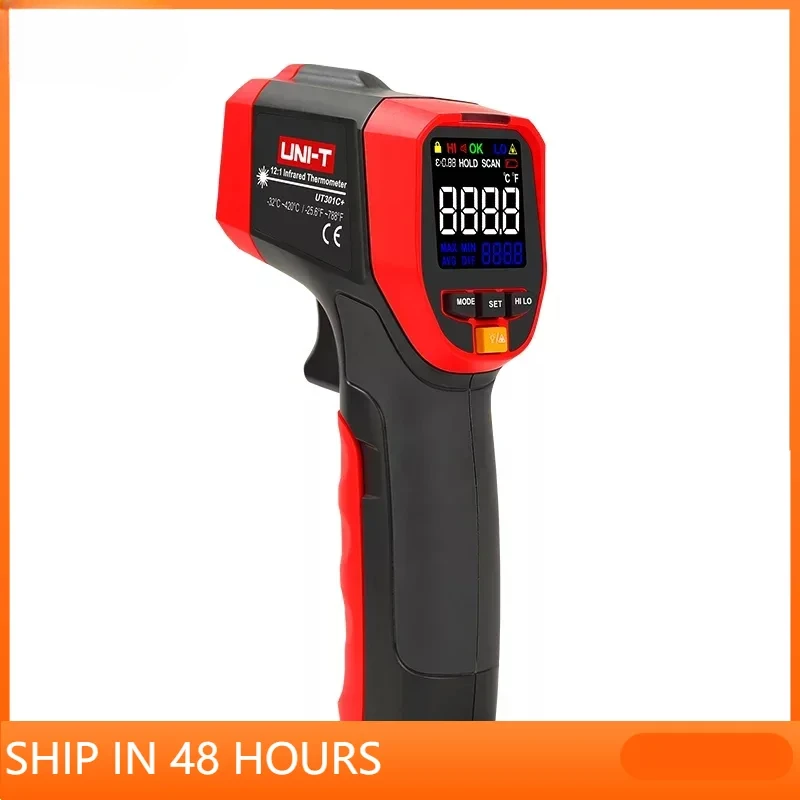 

UNI-T Non Contact Infrared Laser Thermometer HD Color Screen Industrial Temperature Measurement UT301A+ UT301C+ IR Gun